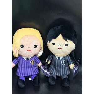 Wednesday Addams & Enid Sinclair Plush Dolls Set - Nevermore Academy